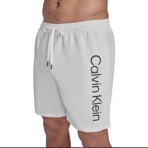 Calvin Klein Swim Trunks Men's Size Medium White